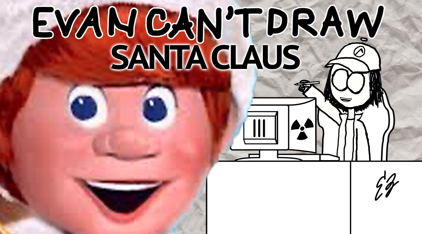 Evan-can't-draw-frosty-Santa-Claus
